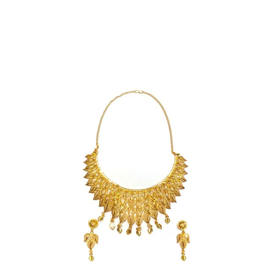 GOLD NECKLACE SET DANGLING ( 1541 ) sold by Oh My Jewelry