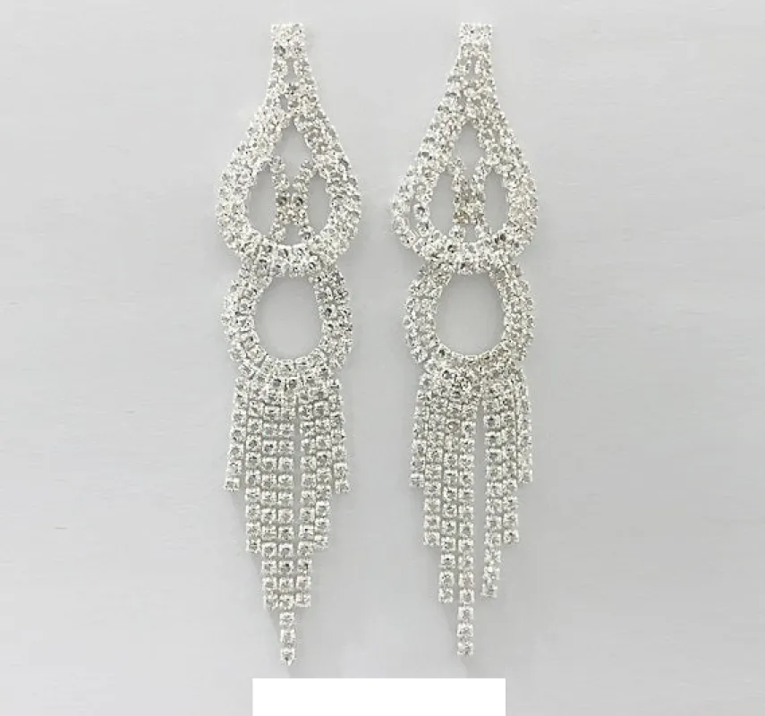 SILVER DANGLING EARRINGS CLEAR STONES ( 2011 SPCL ) sold by Oh My Jewelry