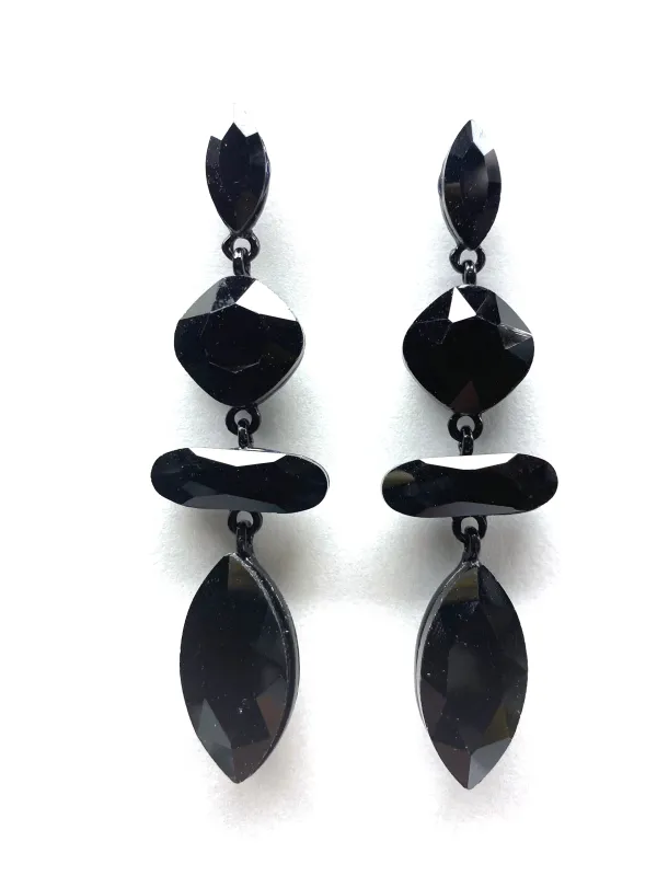 BLACK EARRINGS ( 2368 JET ) made by Oh My Jewelry
