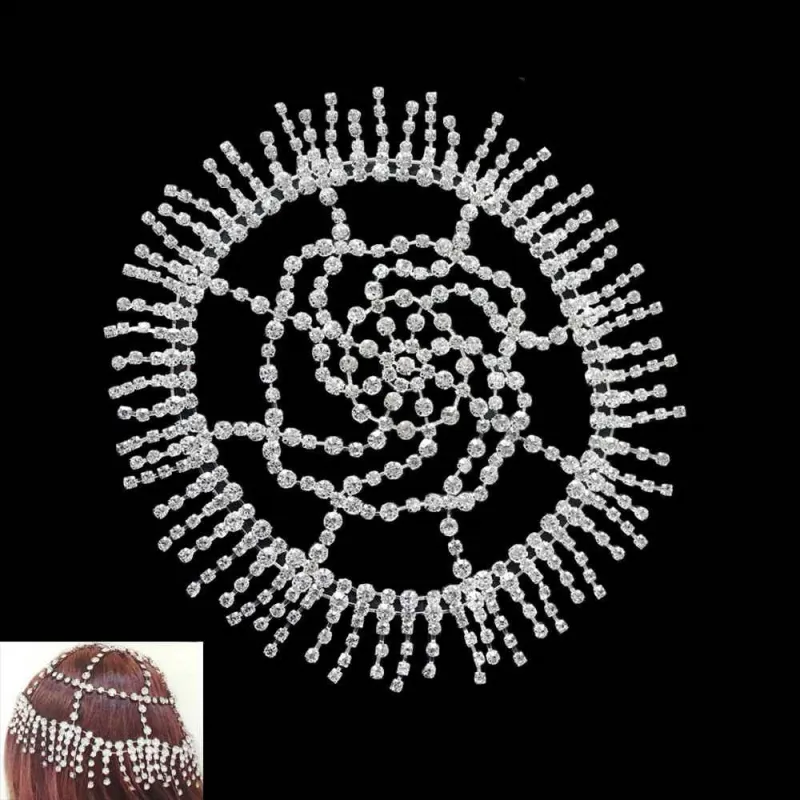SILVER HEAD CHAIN CLEAR STONES ( 2312 SCL ) made by Oh My Jewelry
