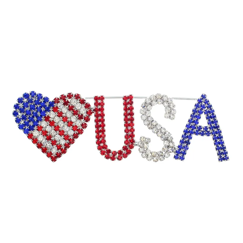 HEART USA RED BLUE CLEAR STONES ( 31033 MUS ) made by Rebecca Minkoff