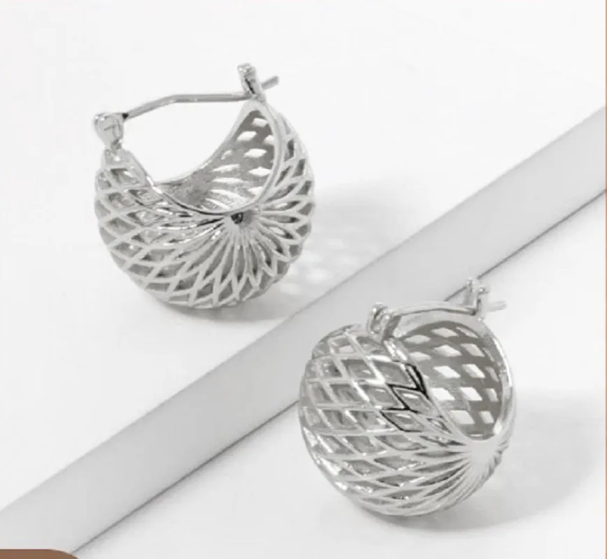 SILVER DIPPED BALL EARRINGS ( 368 R ) sold by Oh My Jewelry