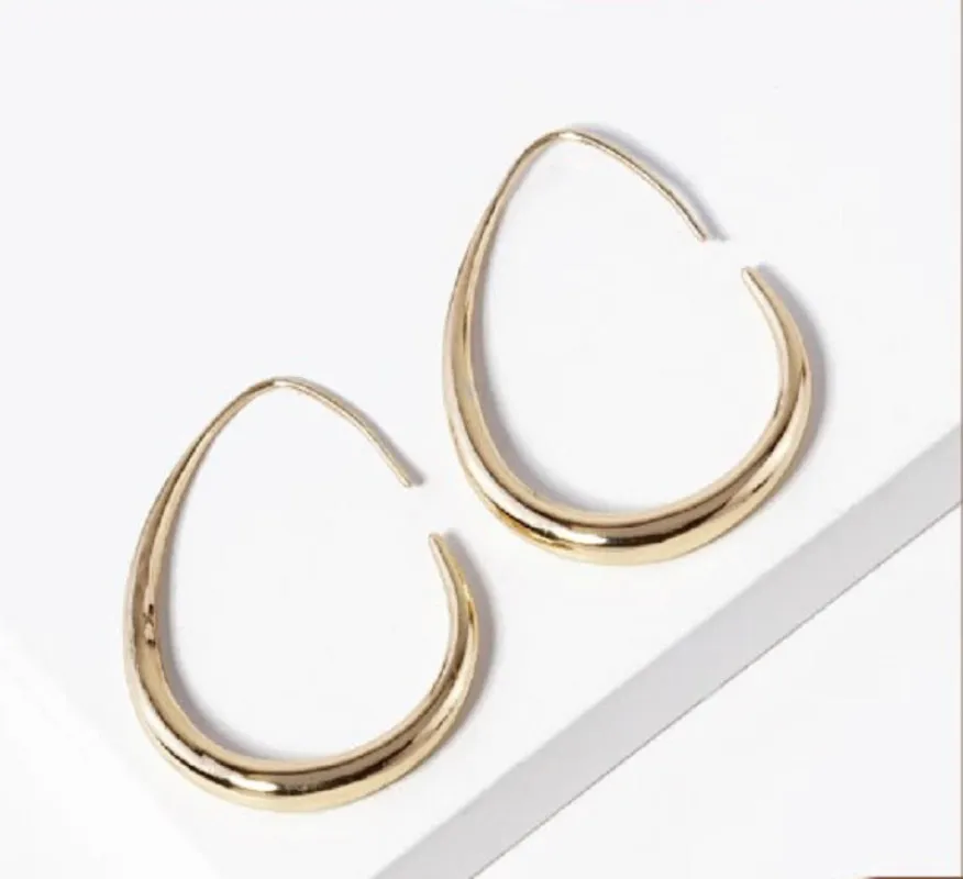 GOLD DIPPED HOOP EARRINGS ( 343 G ) sold by Oh My Jewelry