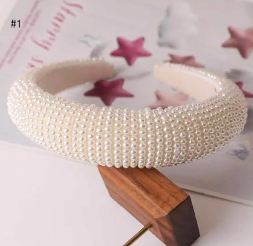 CREAM PEARL HEADBAND ( DO045 PEARL ) sold by Oh My Jewelry