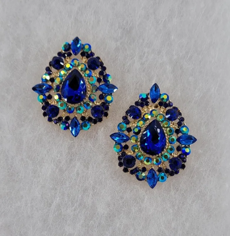 ROYL BLUE EARRINGS  STONES ( 1762RRY  ) sold by Oh My Jewelry
