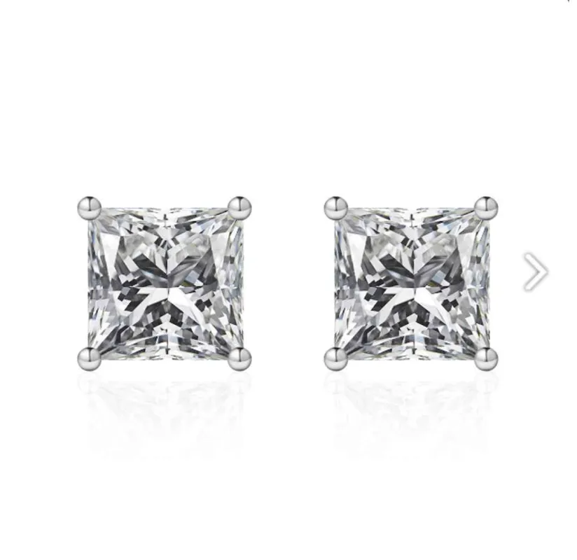 6mm SILVER CZ CUBIC ZIRCONIA STUD EARRINGS ( 0003 6 ) sold by Oh My Jewelry