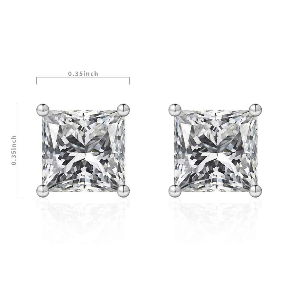 8mm SILVER CZ CUBIC ZIRCONIA STUD EARRINGS ( 0003 8 ) sold by Oh My Jewelry