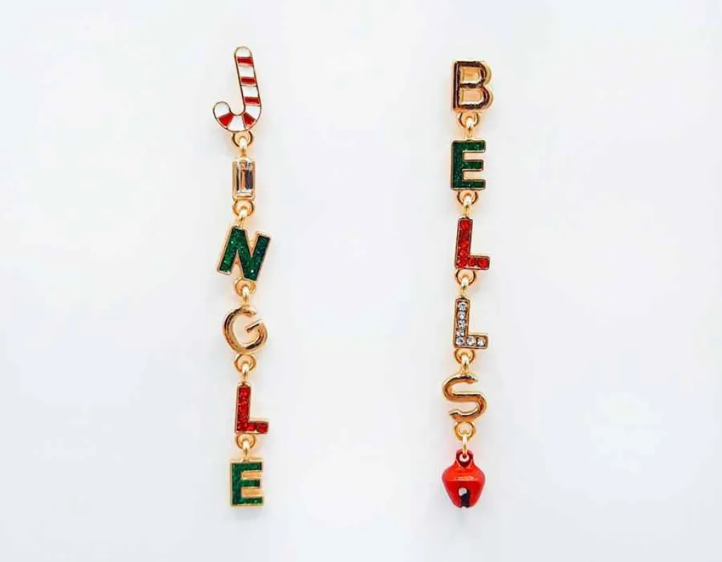 CHRISTMAS JINGLE BELLS EARRINGS ( 1897 GD ) sold by Oh My Jewelry