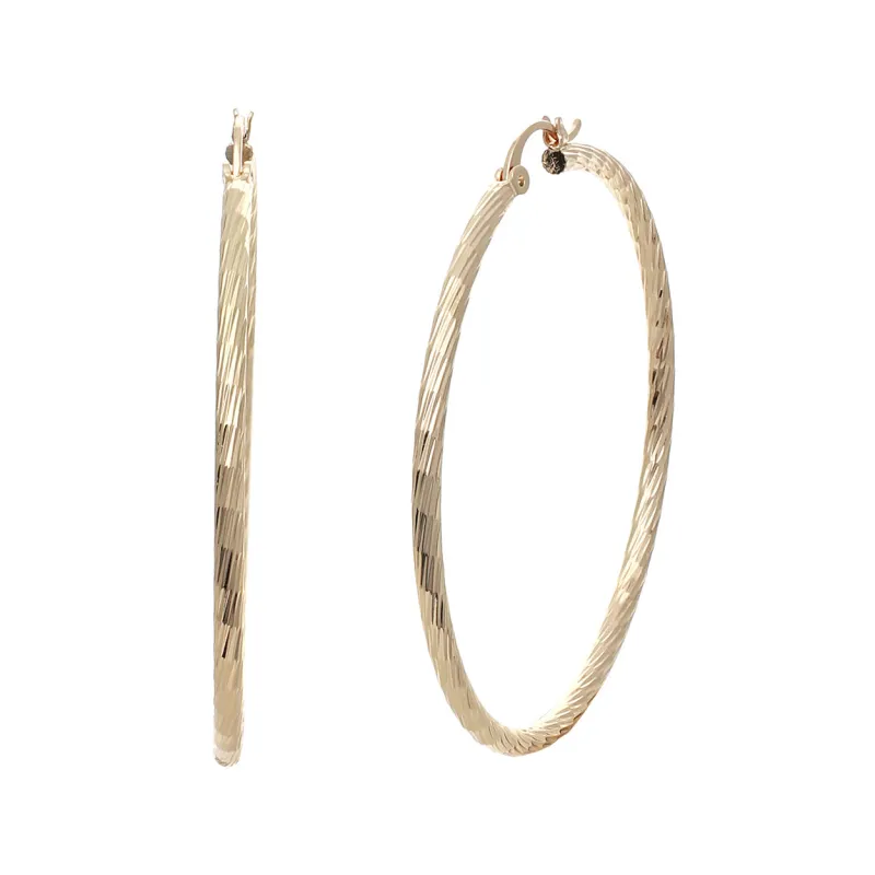 GOLD HOOP EARRINGS ( 0043 55G ) sold by Oh My Jewelry