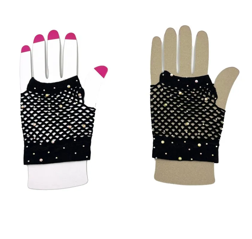 BLACK FINGERLESS GLOVES ( 0026 BKX ) sold by Oh My Jewelry