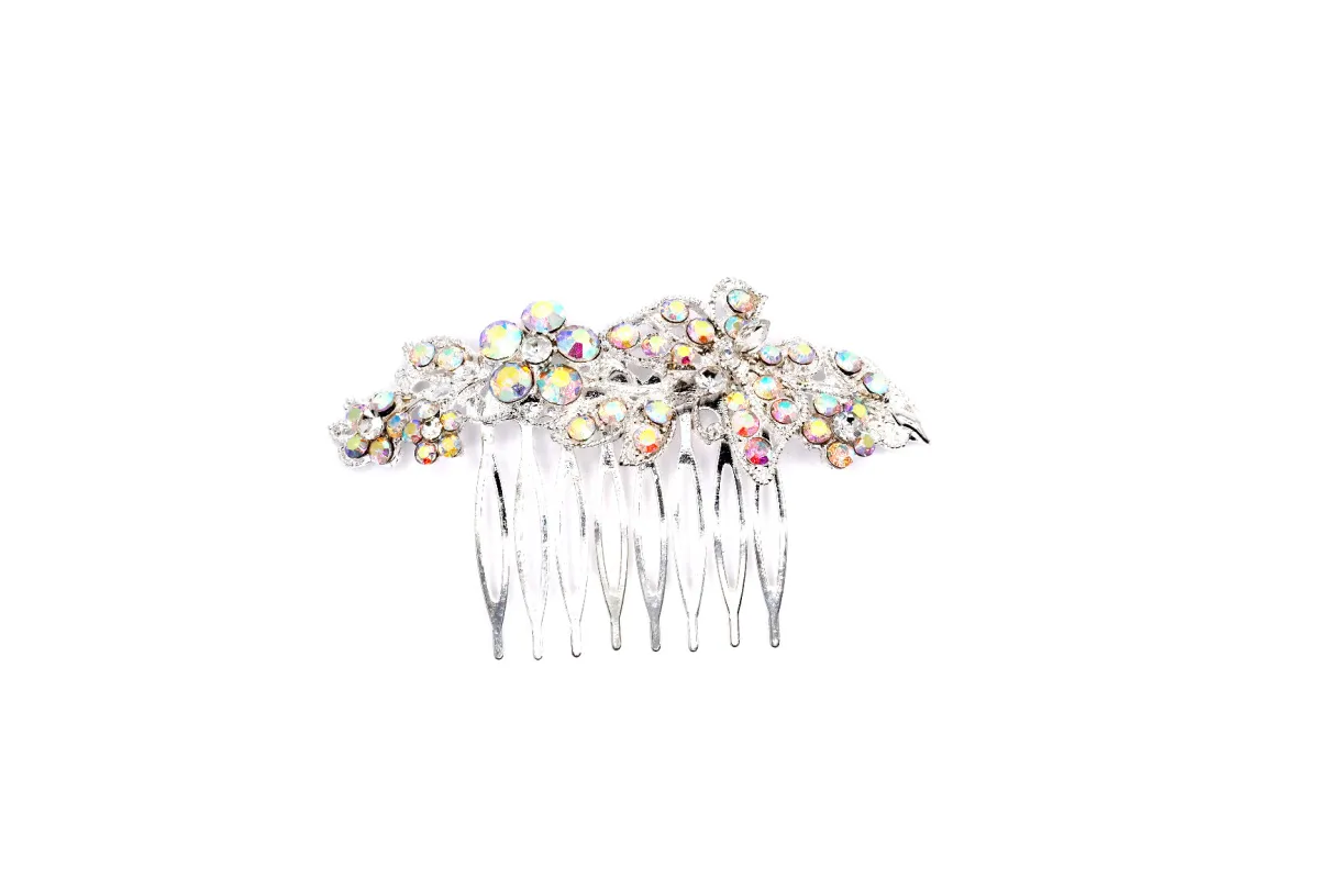 SILVER HAIR COMB CLEAR STONES ( 41240 CLABSV ) sold by Oh My Jewelry