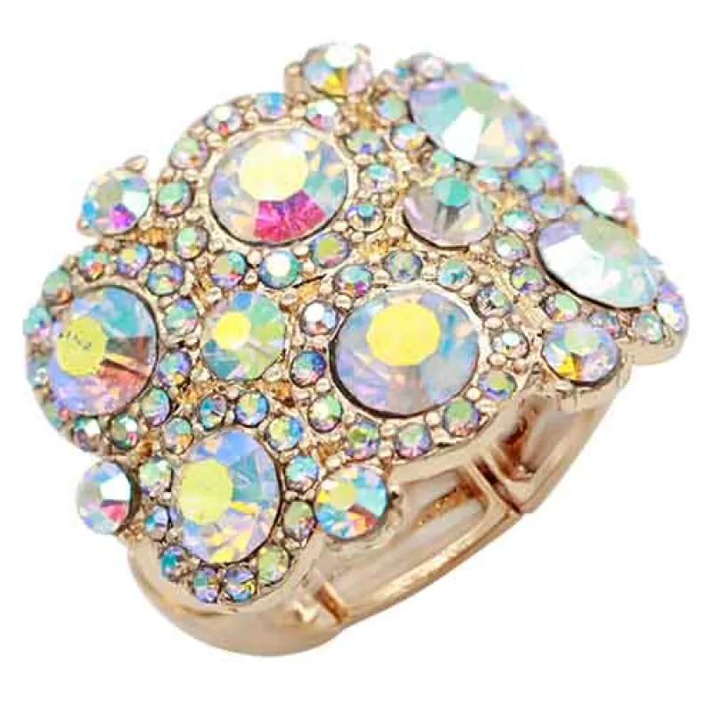 GOLD AB STRETCH RING ( 2726 GDAB ) sold by Oh My Jewelry