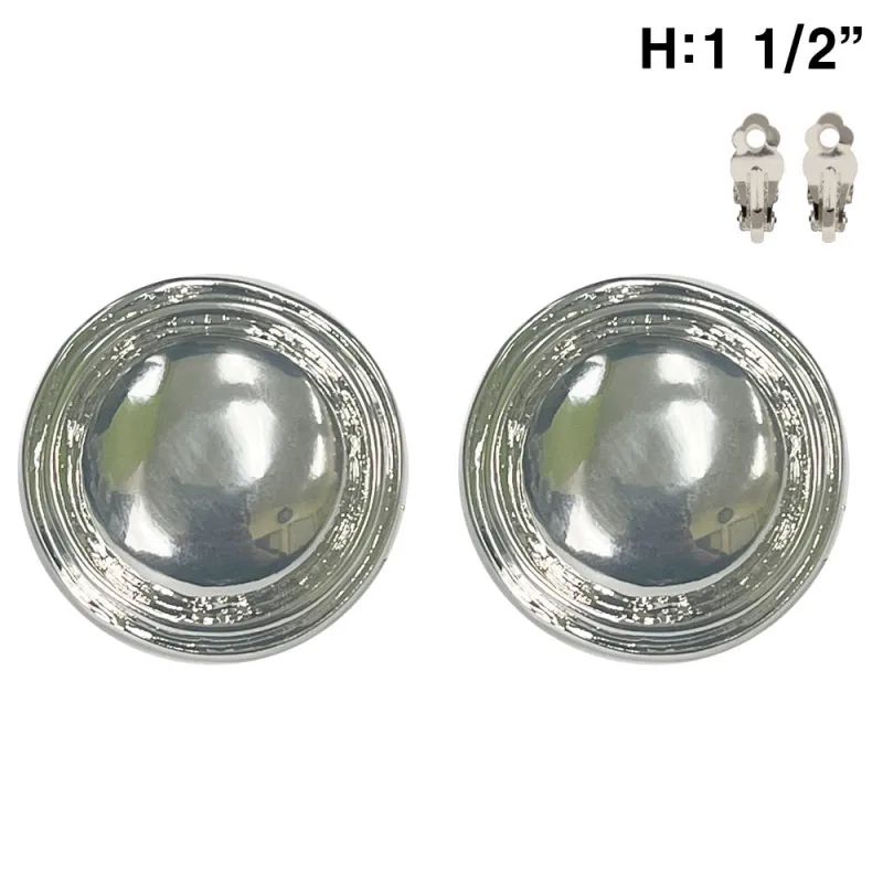 SILVER CLIP ON EARRINGS ( 099 R ) sold by Oh My Jewelry