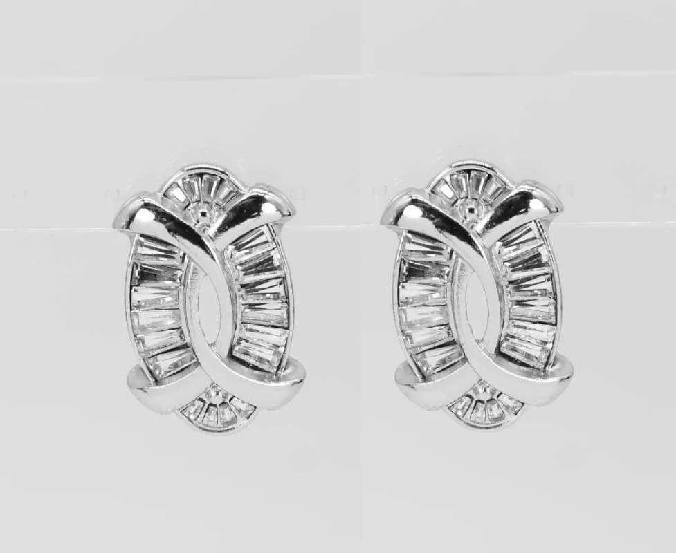 SILVER EARRINGS CLEAR STONES ( 3821 SLCRY ) sold by Oh My Jewelry