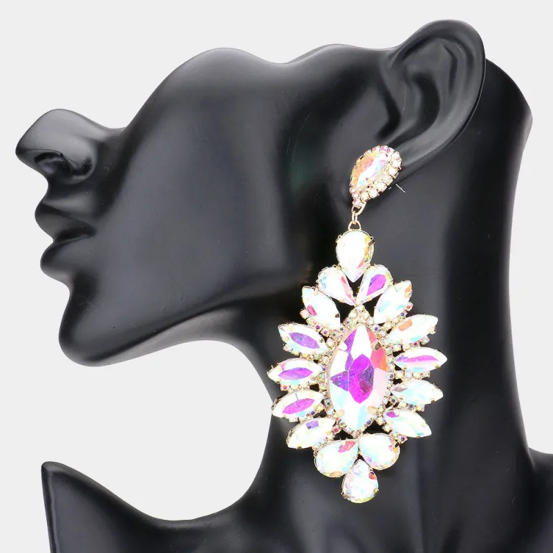 GOLD EARRINGS AB STONES ( 1509 GAB ) sold by Oh My Jewelry