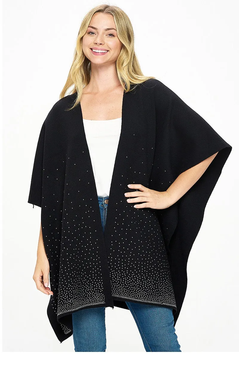 BLACK COLOR CLEAR STONES SHAWL ( 0160 BKC ) sold by Oh My Jewelry