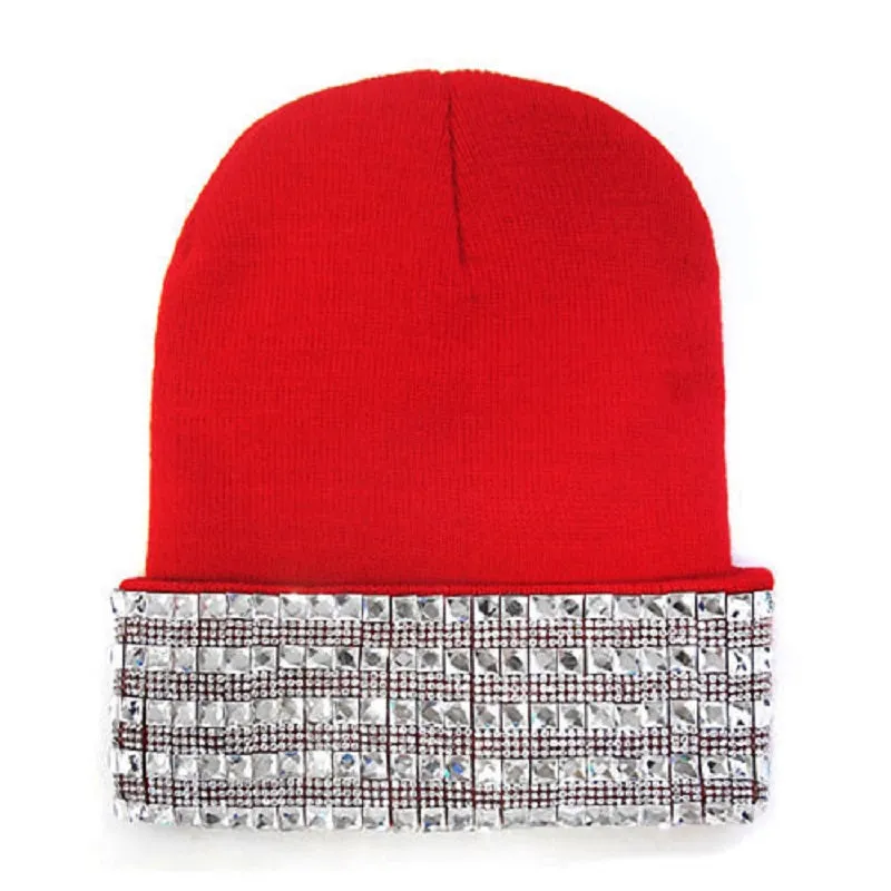 RED BEANIE CLEAR STONES ( 6076 SVRED ) sold by Oh My Jewelry