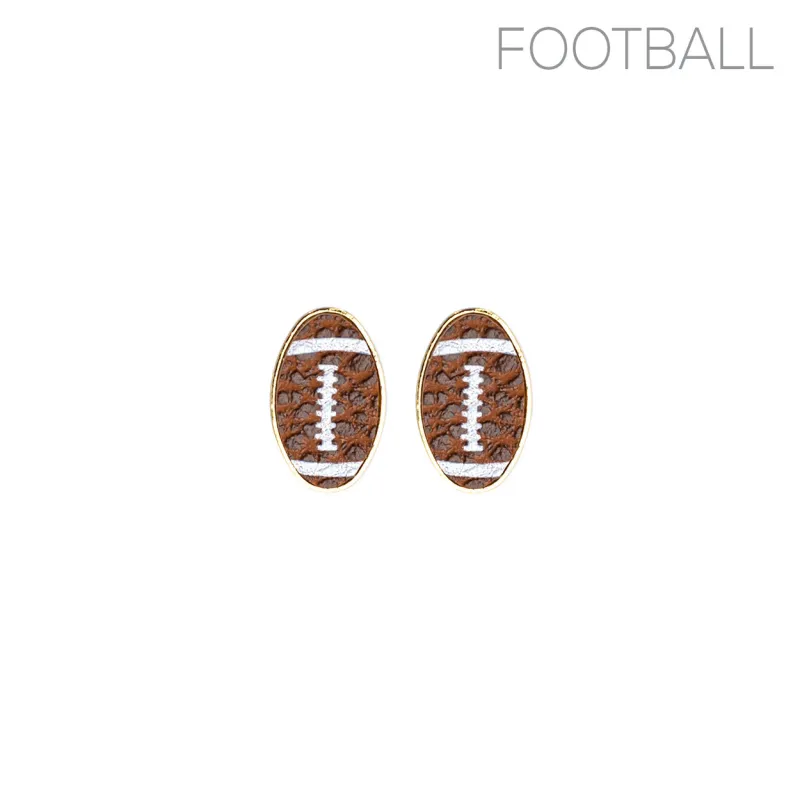 GOLD FOOTBALL EARRINGS ( 27784 STOG ) sold by Oh My Jewelry