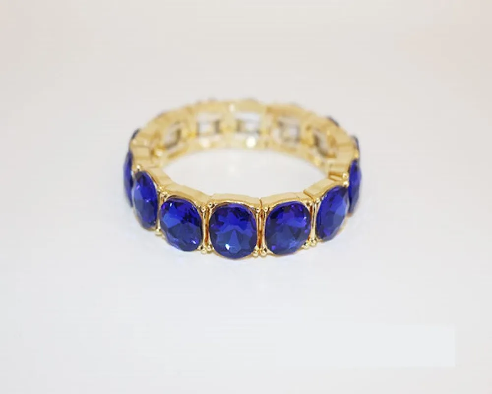 GOLD SAPPHIRE STRETCH BRACELET ( 1158 GSA ) sold by Oh My Jewelry