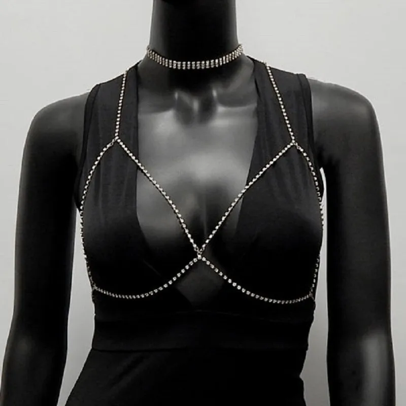 SILVER BRA CLEAR RHINESTONES ( 2029 RD ) sold by Oh My Jewelry