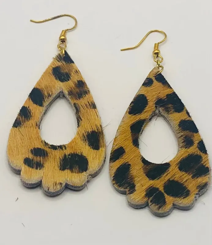LEOPARD PRINT EARRINGS ( 619 LEO ) sold by Oh My Jewelry