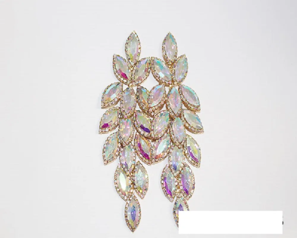 GOLD EARRINGS AB STONES ( 1440 GAB ) sold by Oh My Jewelry