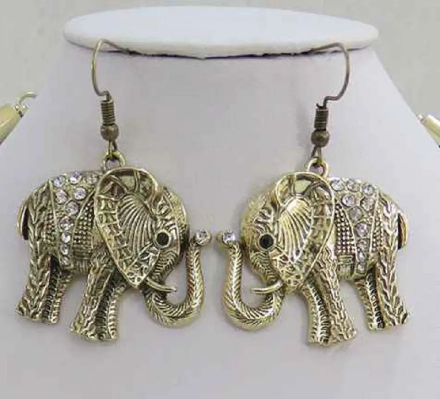 GOLD EARRINGS CLEAR STONES ( 3934 G ) sold by Oh My Jewelry