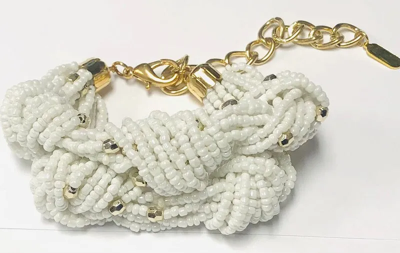 GOLD WHITE PEARL BRACELET ( 0480 WT ) sold by Oh My Jewelry