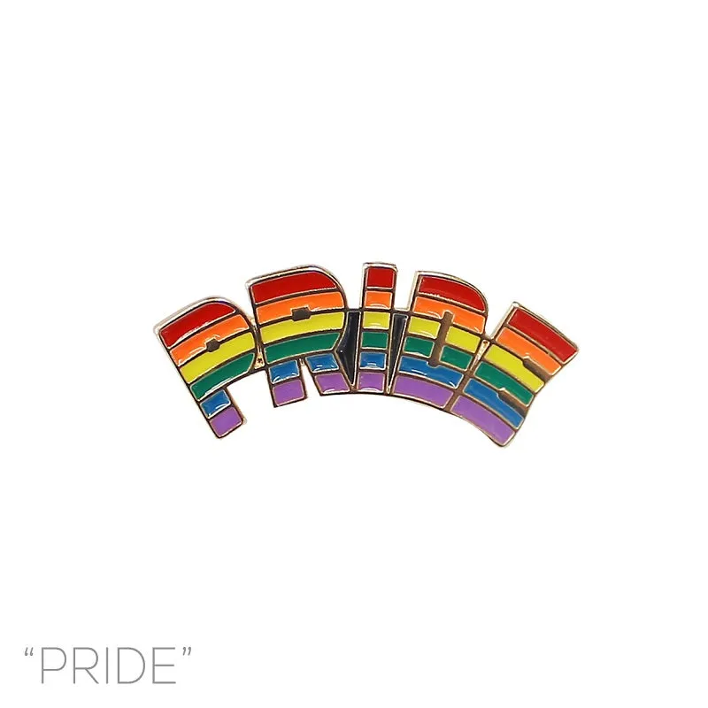 GOLD RAINBOW PRIDE BROOCH ( 30649 ) sold by Oh My Jewelry