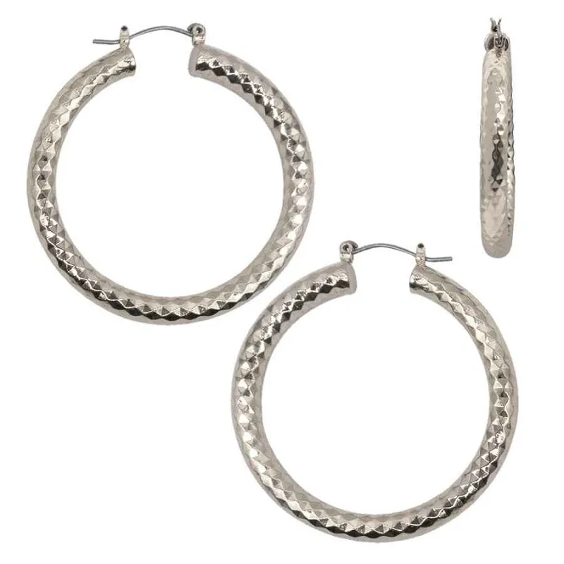 SILVER HOOP EARRINGS ( 5270 RD ) sold by Oh My Jewelry
