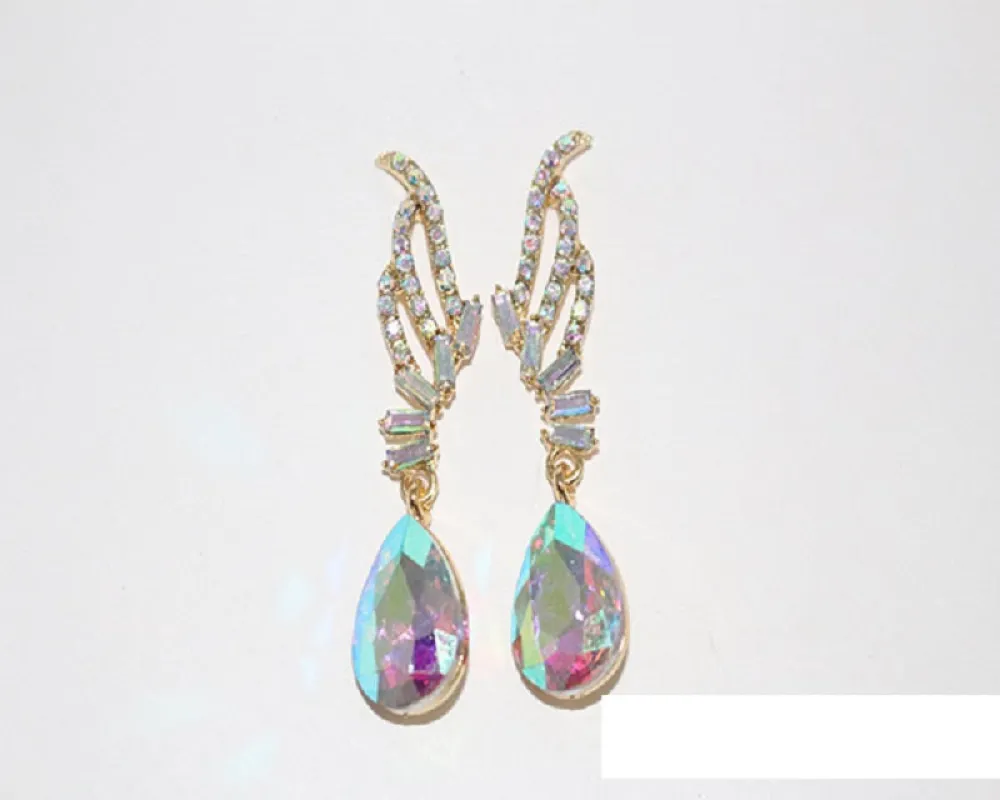 GOLD EARRINGS AB STONES ( 1487 GAB ) sold by Oh My Jewelry