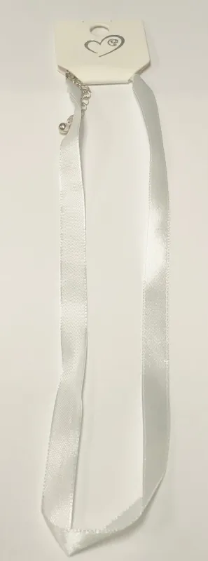 WHITE FABRIC NECKLACE FOR CHARMS ( 1237 1WH ) sold by Oh My Jewelry