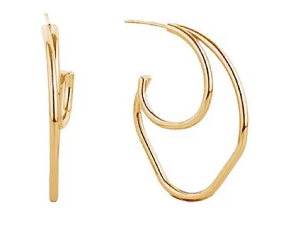 14K GOLD DIPPED EARRINGS ( 310448 GLD ) sold by Oh My Jewelry