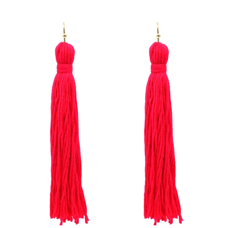 Fuchsia Tassel Earrings ( 6081 FU ) made by Oh My Jewelry