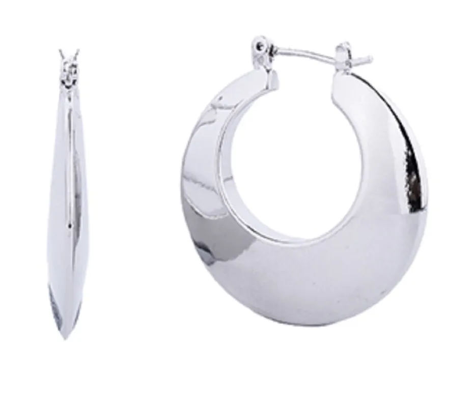 White Gold Dipped Earrings ( 310430 SLV ) sold by Oh My Jewelry