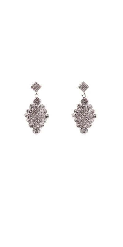 Silver Earrings Clear Stones ( 11091 CLSV ) sold by Oh My Jewelry