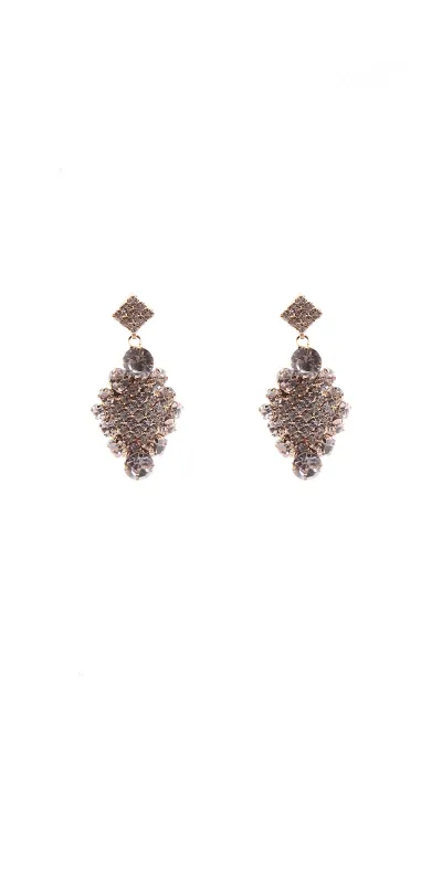 Gold Earrings Clear Stones ( 11091 CLGD ) sold by Oh My Jewelry