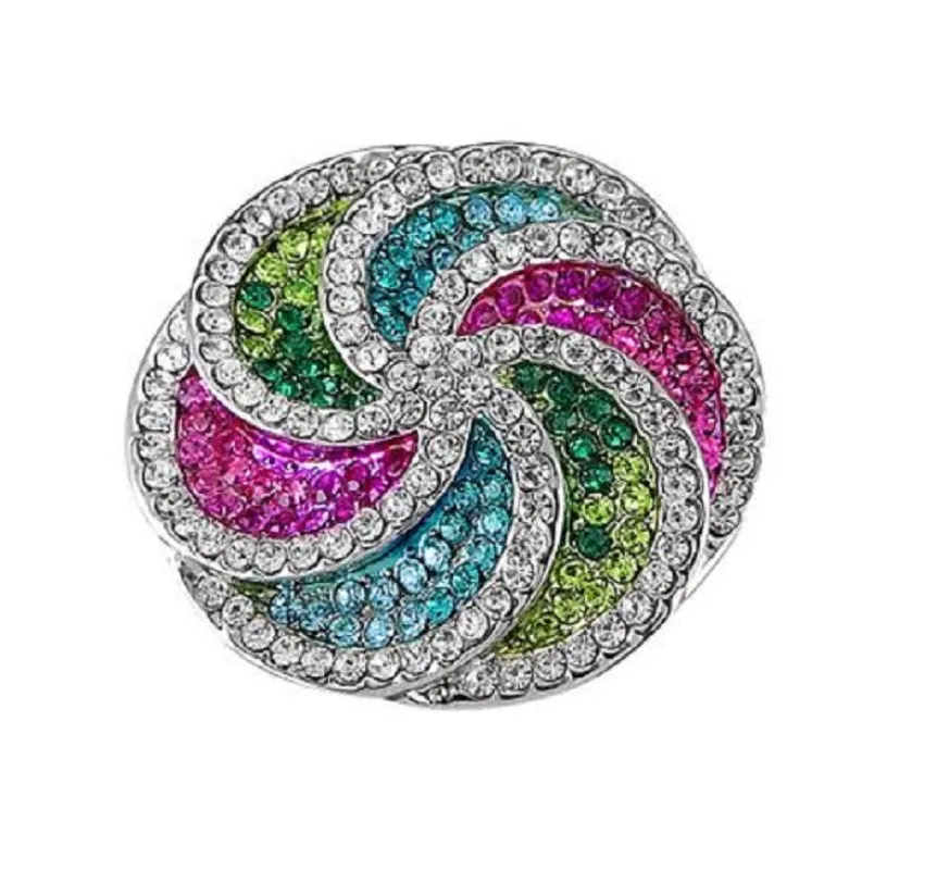 SILVER RING MULTI COLOR STONES SIZE 9 ( 548 MT ) sold by Oh My Jewelry