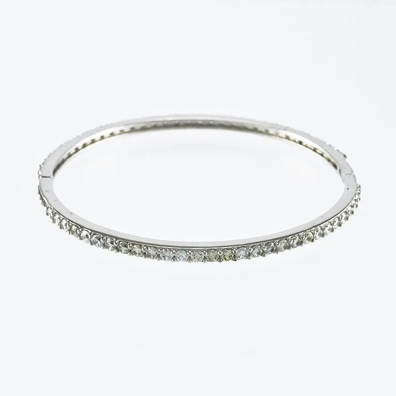 SILVER BANGLE CZ STONES ( 596 ) sold by Oh My Jewelry