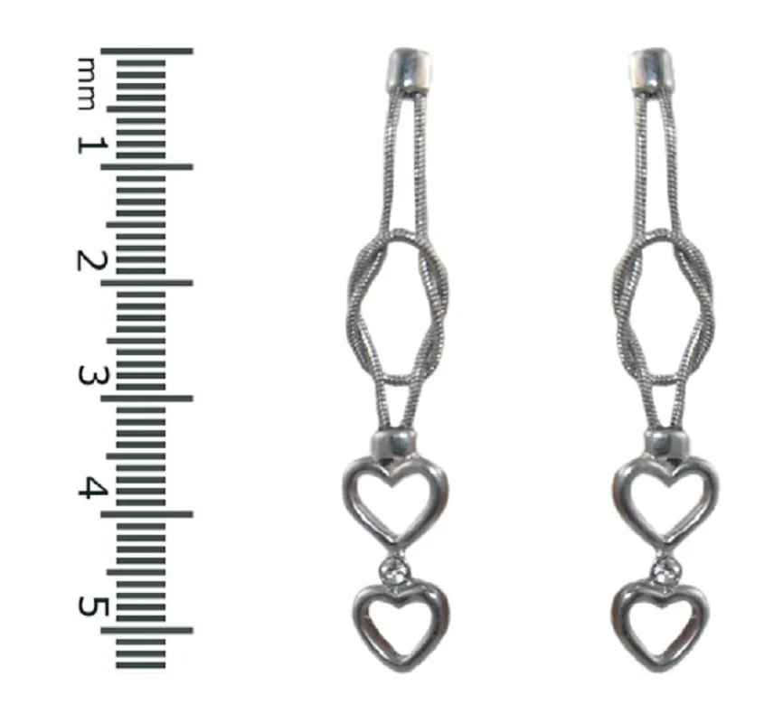 SILVER DANGLING HEART EARRINGS ( 00433 S ) sold by Oh My Jewelry