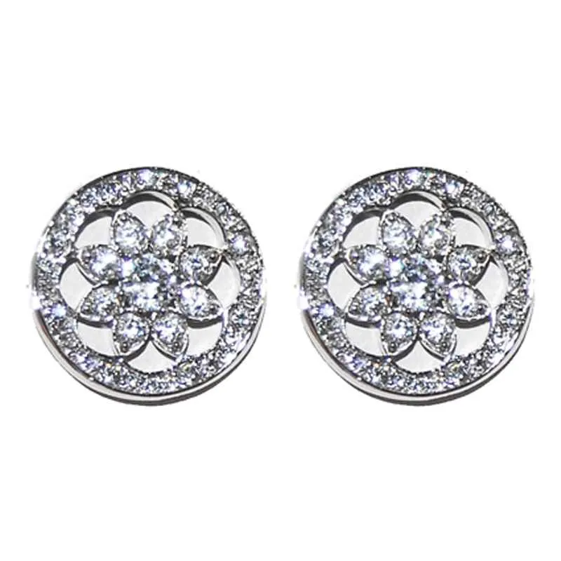 SILVER EARRINGS CZ CUBIC ZIRCONIA STONES ( 1672 S ) sold by Oh My Jewelry