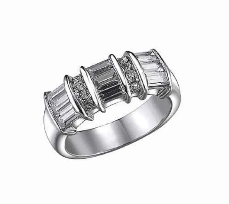 SILVER RING CLEAR STONES SIZE 7 ( 633 SIZE 7 ) sold by Oh My Jewelry