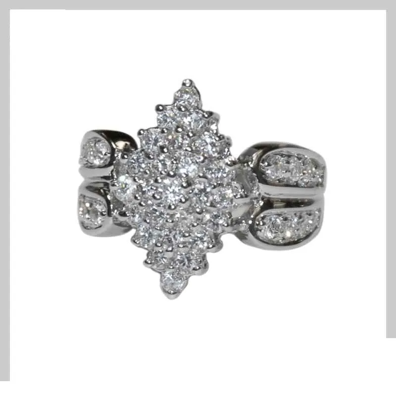 SILVER RING CLEAR CZ CUBIC ZIRCONIA STONES SIZE 7 ( 2236 SIZE 7 ) sold by Oh My Jewelry