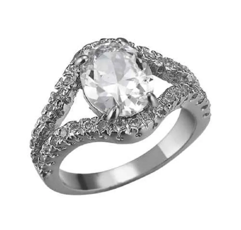 SILVER RING CLEAR STONES SIZE 7 ( 782 SIZE 7 ) sold by Oh My Jewelry