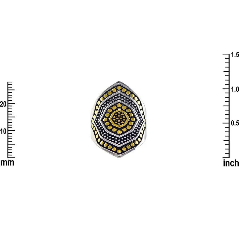 SILVER GOLD RING SIZE 7 ( 2979 SIZE 7 ) sold by Oh My Jewelry