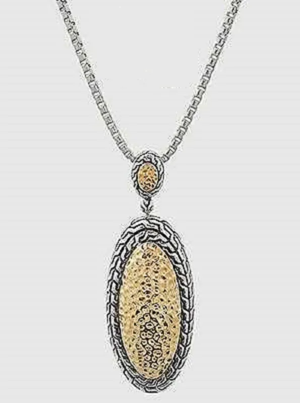 SILVER GOLD NECKLACE (GKL 241 P ) sold by Oh My Jewelry