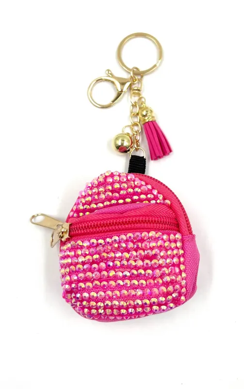 Fuchsia Keychain Red Stones ( 0203 FUFUX ) sold by Oh My Jewelry
