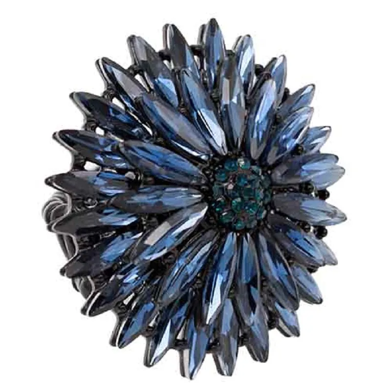 Black Stretch Ring Montana Blue Stones ( 2416 BKMB ) sold by Oh My Jewelry