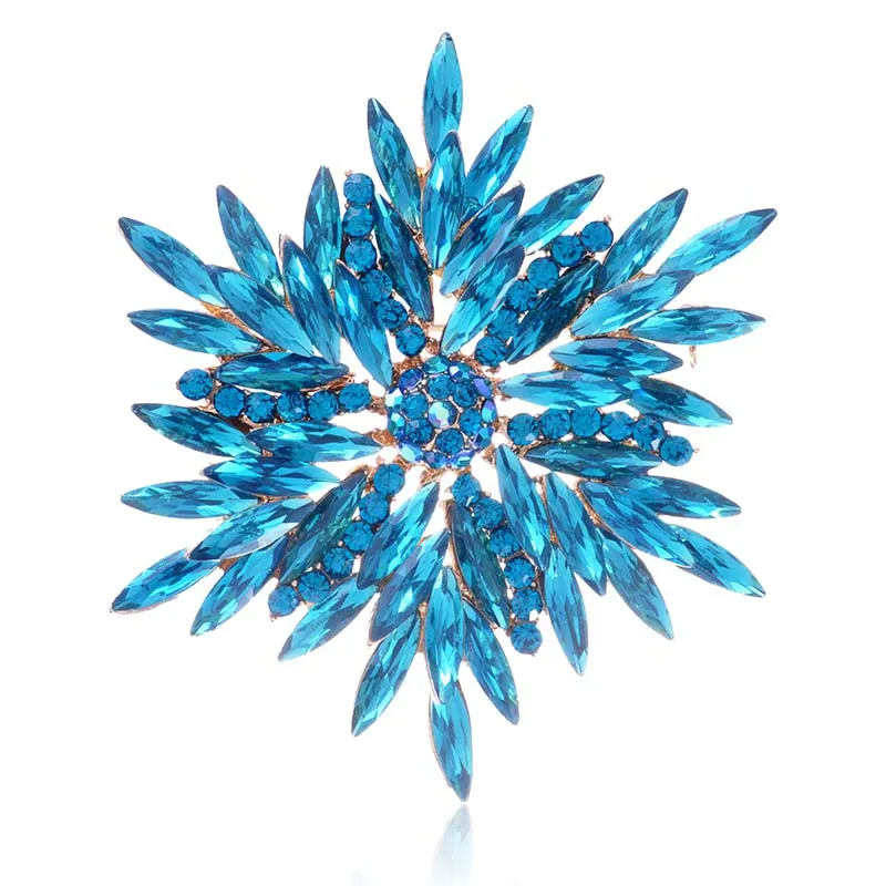 Gold Blue Brooch ( 1259 BZ ) sold by Oh My Jewelry