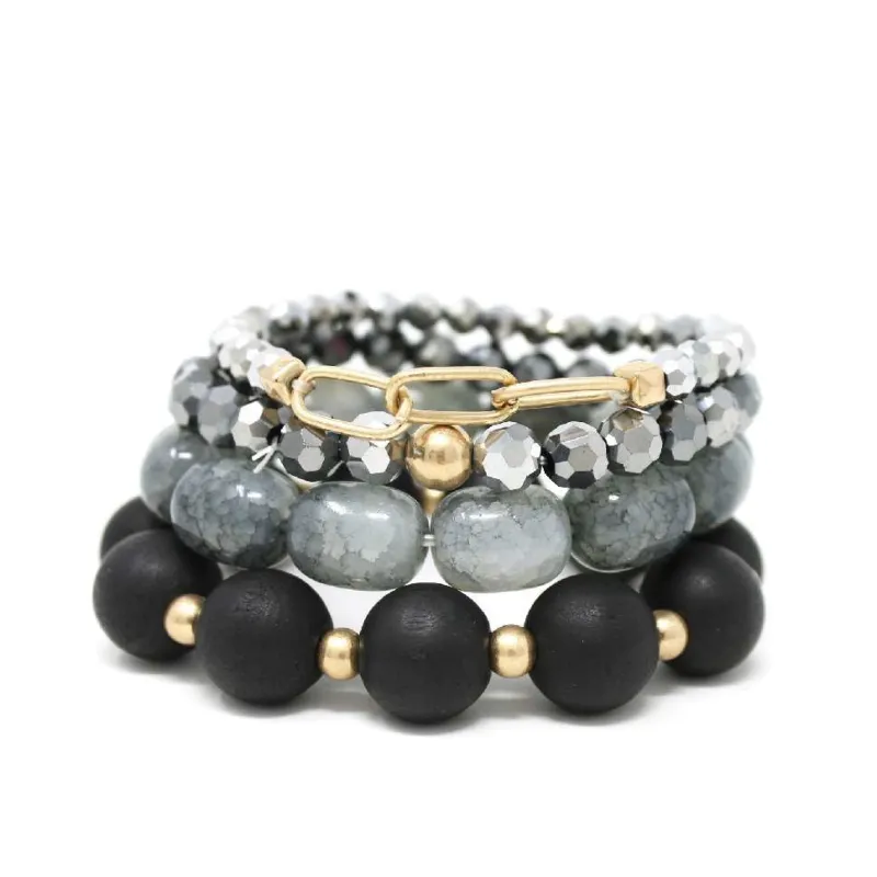 Black Stretch Bracelet ( 2285 WGBK ) sold by Oh My Jewelry